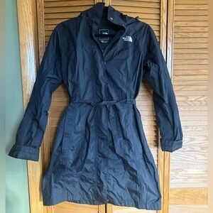 The North Face Women’s Long Black Hooded Rain Jacket